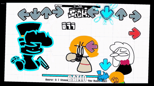a screenshot of a video game called friday night funkin '