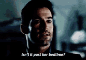 a man in a suit says " isn t it past her bedtime "