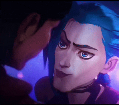 a man and a woman are looking at each other .