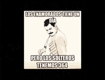 a cartoon of a man talking on a phone with the words " los solteros tenemos364 " on the bottom