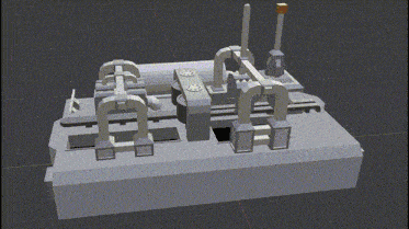a 3d model of a machine that looks like a mechanical device