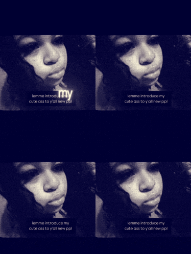 a black and white photo of a girl with the words " my name is kodak but you know already that "