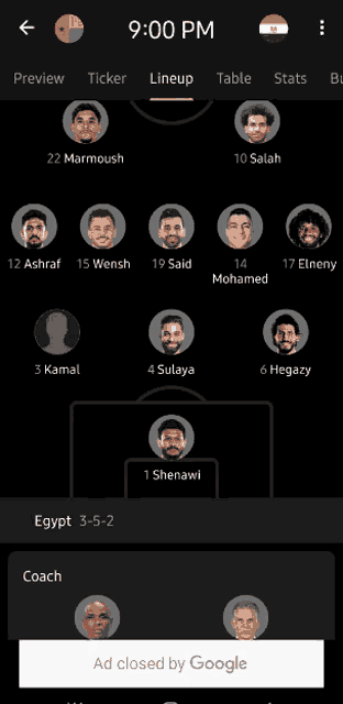 a screenshot of a soccer game between egypt and algeria