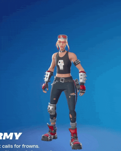 a video game character with a cloud above her head that says army