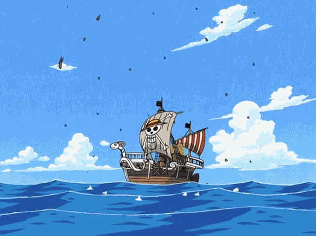 One Piece Anime GIF - One Piece Anime Falling Ship GIFs