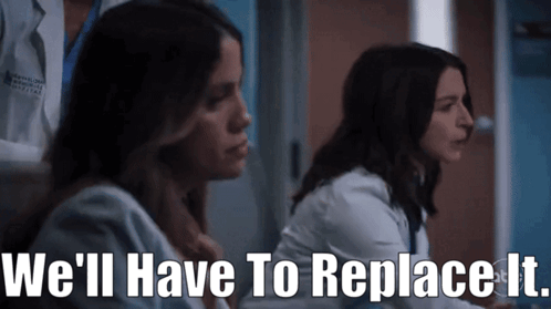 Greys Anatomy Amelia Shepherd GIF - Greys Anatomy Amelia Shepherd Well Have To Replace It GIFs