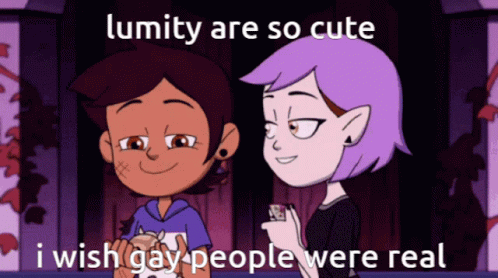 Lumity Amity And Luz GIF - Lumity Amity And Luz I Wish Gay People Were Real GIFs