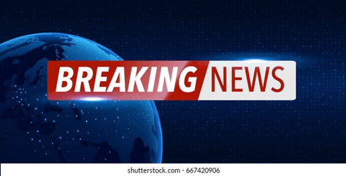a breaking news background with a globe in the background