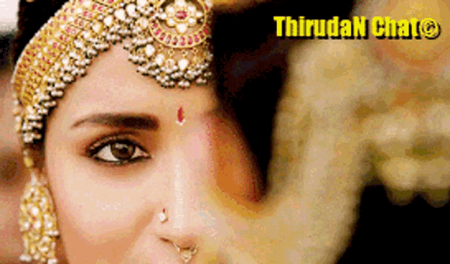 a close up of a woman 's face with the words thirdan chat on the top