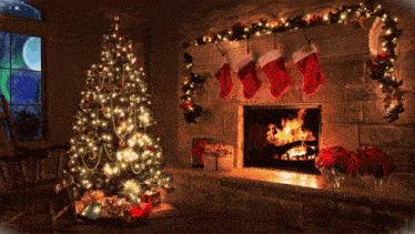 a picture of a rocking chair and a fireplace with the words holidayvivor a christmas miracle