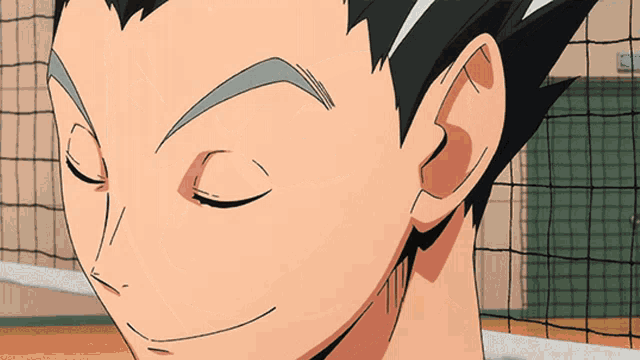 a drawing of a man with his eyes closed