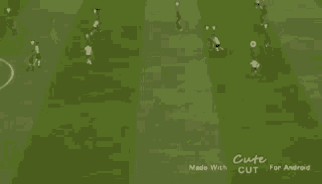 a soccer game is being played on a field with the words cute cut for android on the bottom