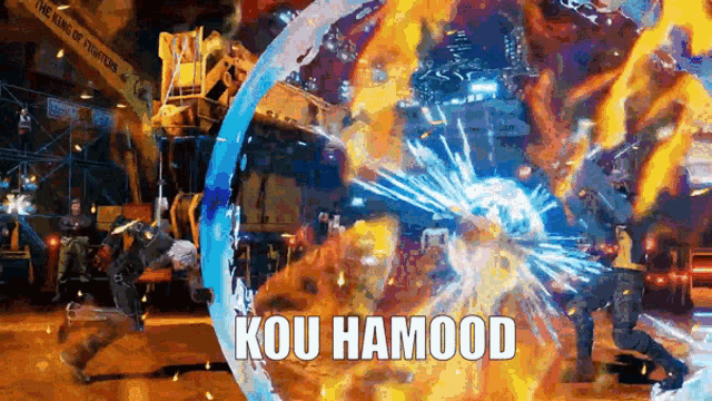 a video game scene with the words kou hamood on the bottom