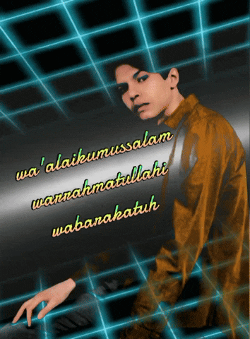 a picture of a man with the words wa ' alaikumussalam