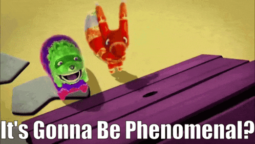 a cartoon says it 's gonna be phenomenal on the bottom of the screen