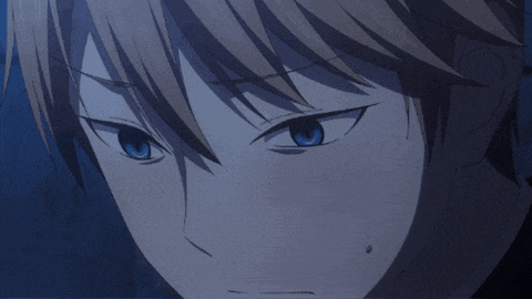 a close up of a person with blue eyes