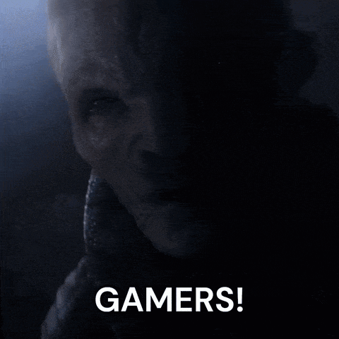a silhouette of a man in a foggy room with the words gamers written on the bottom