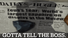 a newspaper article about zeus 's tear and the largest sapphire on display at the museum