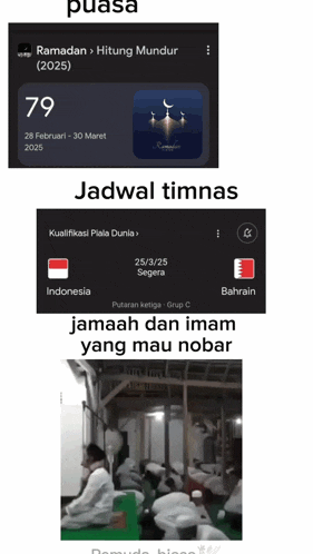 a screenshot of a google app showing the dates of ramadan
