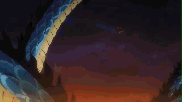 a cartoon of a man fighting a snake with a sword and shield