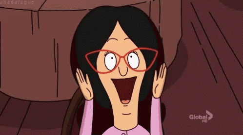 a cartoon character from bob 's burgers is laughing