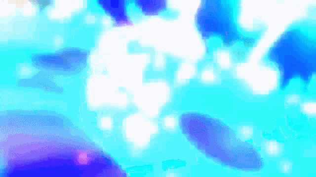 a blue and white background with a few dots