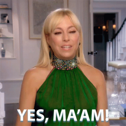 Yes Maam Sutton Stracke GIF - Yes Maam Sutton Stracke Real Housewives Of Beverly Hills GIFs
