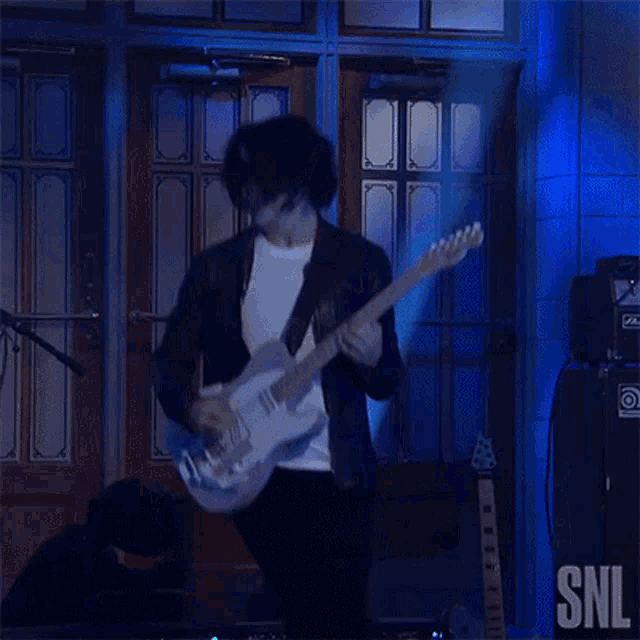 Playing The Guitar Jack White GIF - Playing The Guitar Jack White Saturday Night Live GIFs