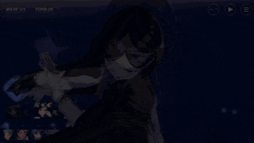 a screenshot of a video game shows a girl dancing