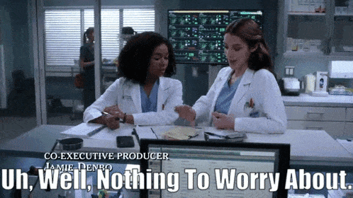 Greys Anatomy Jules Millin GIF - Greys Anatomy Jules Millin Uh Well Nothing To Worry About GIFs