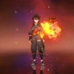 a blurry image of a person holding a fireball in their hand .
