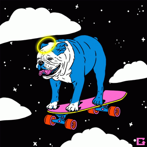 Bulldog Skate GIF - Bulldog Skate Board GIFs