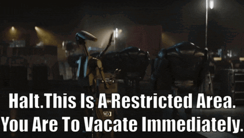 The Mandalorian Restricted Area GIF - The Mandalorian Restricted Area Battle Droid GIFs