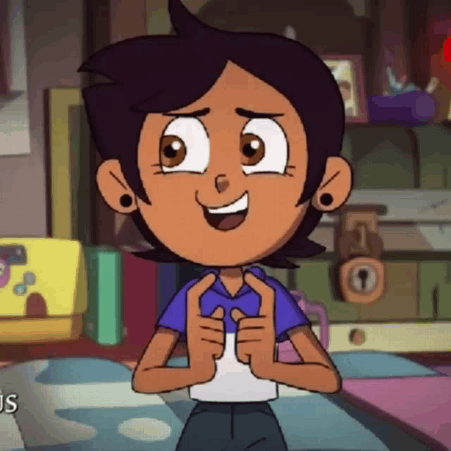 a cartoon character is smiling and giving a thumbs up sign