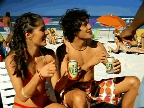 Guaraná Na Praia GIF - Soda Beach Drinking GIFs