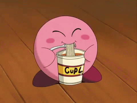 Kirby Noodles GIF - Kirby Noodles Food GIFs