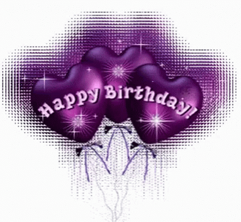 Happy Birthday Purple Balloons GIF - Happy Birthday Purple Balloons GIFs