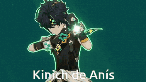 a cartoon character with the name kinich de anis