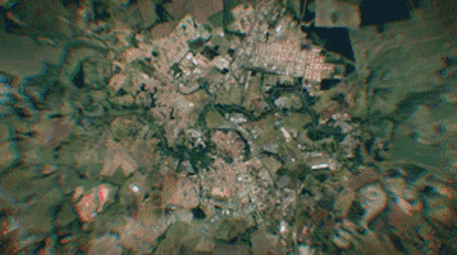 an aerial view of a city with a heart and the number 22