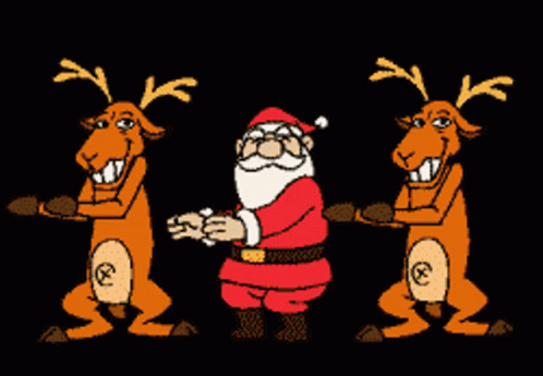 Santa Reindeer GIF - Santa Reindeer Pole Dance GIFs