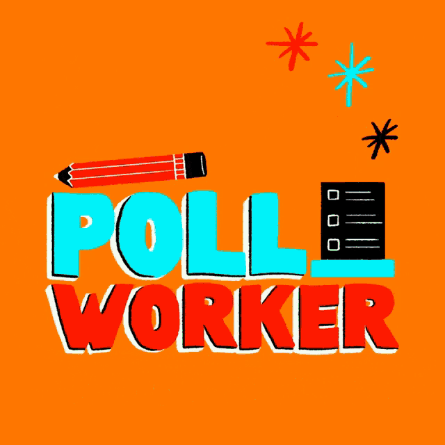 a sign that says to be a poll worker in detroit mi
