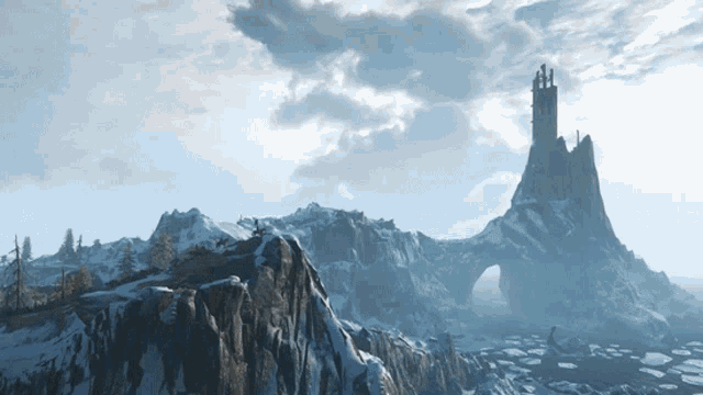 Castle On A Hill The Witcher GIF - Castle On A Hill The Witcher Beautiful World Of The Witcher GIFs