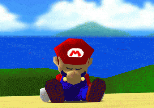 Mario Tired GIF - Super Mario N64 GIFs