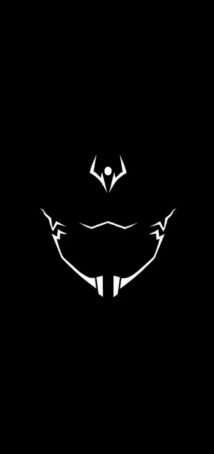 a black background with a white silhouette of a person 's face and mouth .