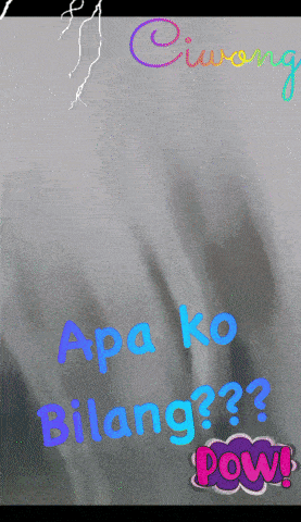 a drawing of a storm with the words apa ko bilang pow