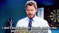 Andy Dwyer Who Is Al Gore GIF - Andy Dwyer Who Is Al Gore Afraid To Ask GIFs