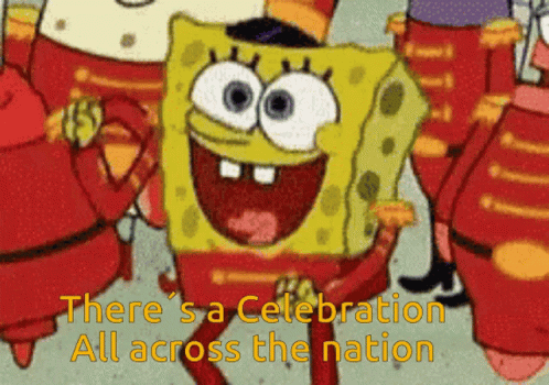 Abc Is The Place Spongebob Celebration GIF - Abc Is The Place Spongebob Celebration Sponge Bob GIFs