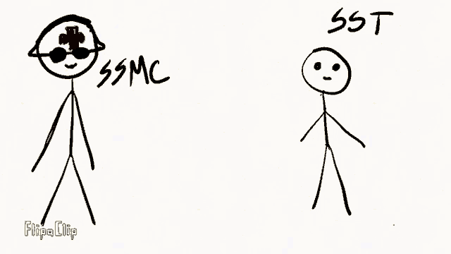 a stick figure with a red cross on his head is standing next to a stick figure with a yellow stain on the ground