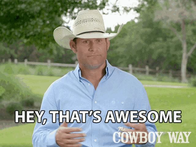 Hey Thats Awesome Booger Brown GIF - Hey Thats Awesome Booger Brown The Cowboy Way GIFs