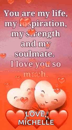 you are my life , my inspiration , my strength and my soulmate , i love you so much .
